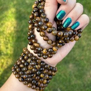 Natural Tigers eye 8mm beaded Bracelet